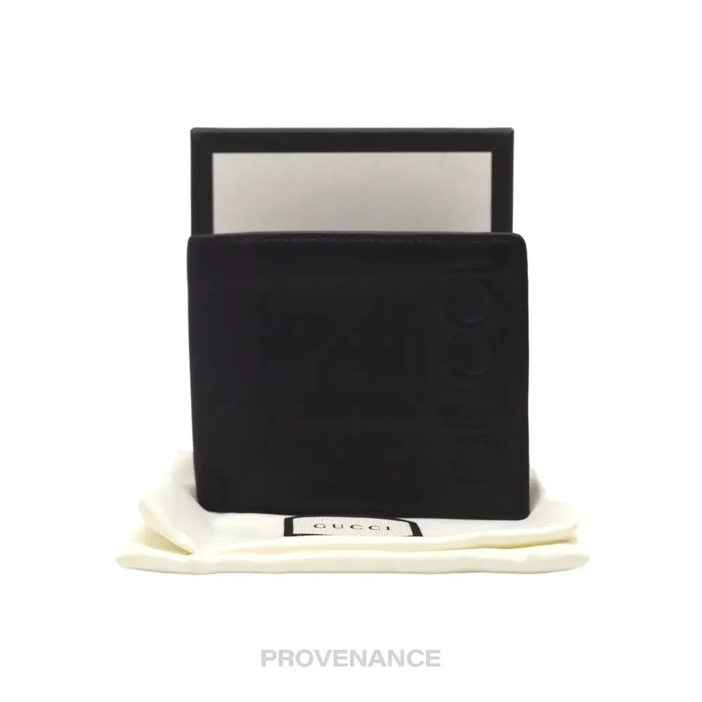 🔴 Gucci Embossed Bifold Wallet - Black
